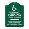 Signmission Modern Isa Connecticut Reserved Parking Permit Required Violators Fin Alum, 18" x 24", GW-1824-23873 A-DES-GW-1824-23873 - alternate 1